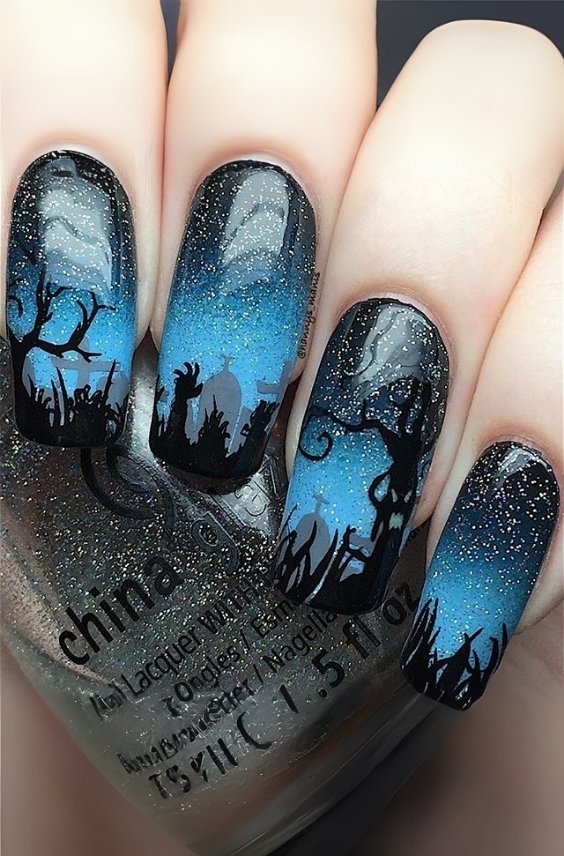 Haunted Graveyard Nails
