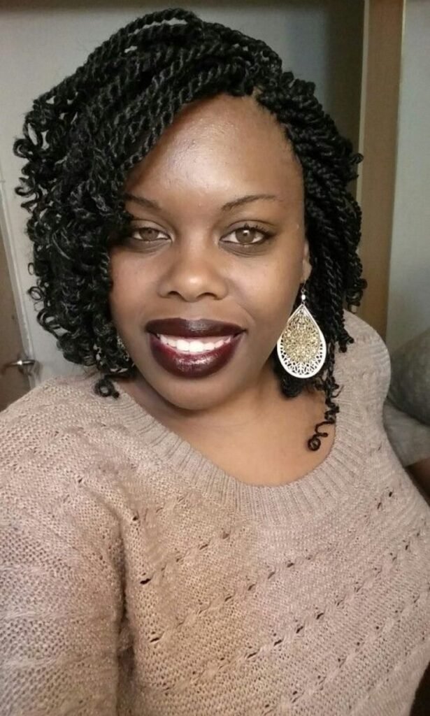 Kinky Twist Bob with Side Bangs