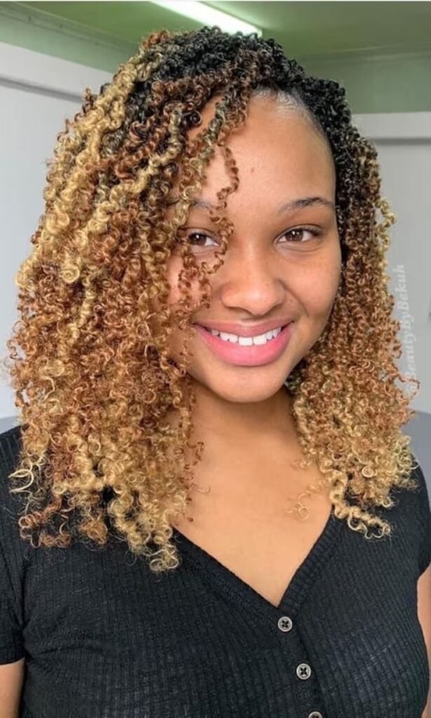 Kinky Twist Crochet Hair with Ombre Ends