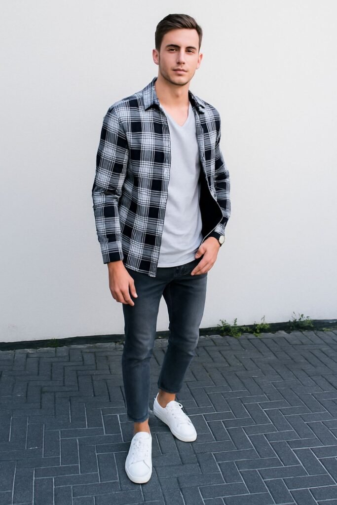 Layered Look with Flannel and Tee