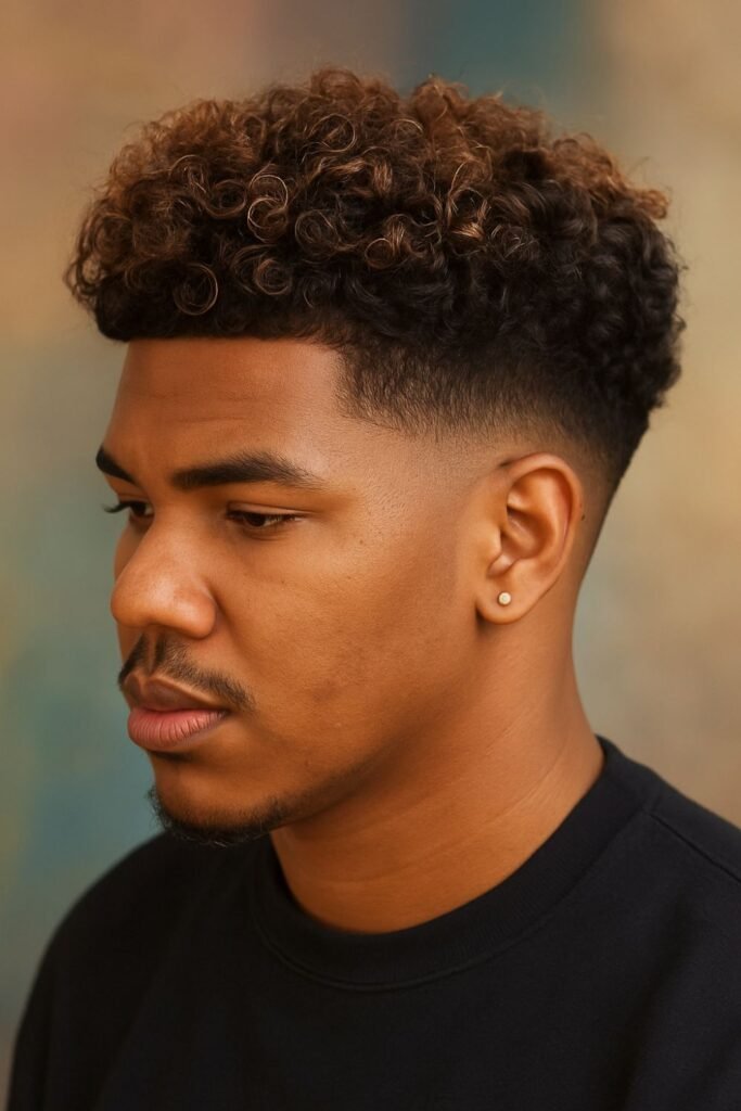 Low Fade Curly Top