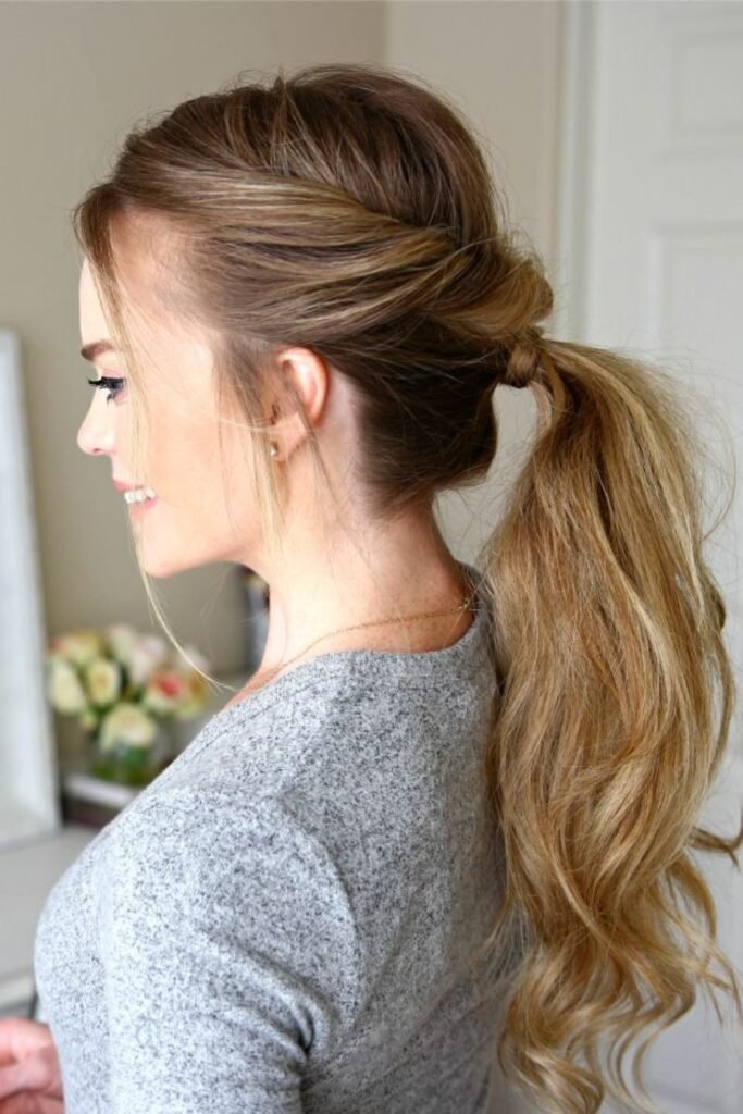 Low Ponytail with a Twist