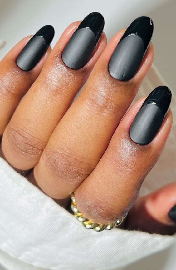 Matte Black with Metallic Accents