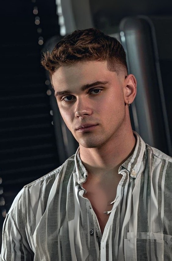 Messy Quiff with Low Fade