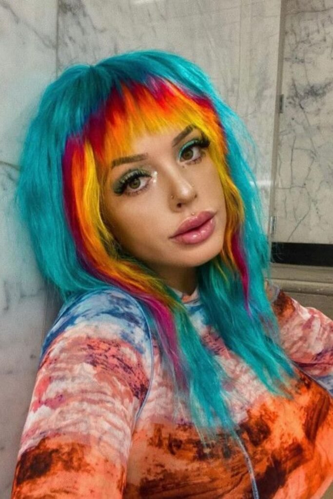 Neon Lightning Bolt Hair
