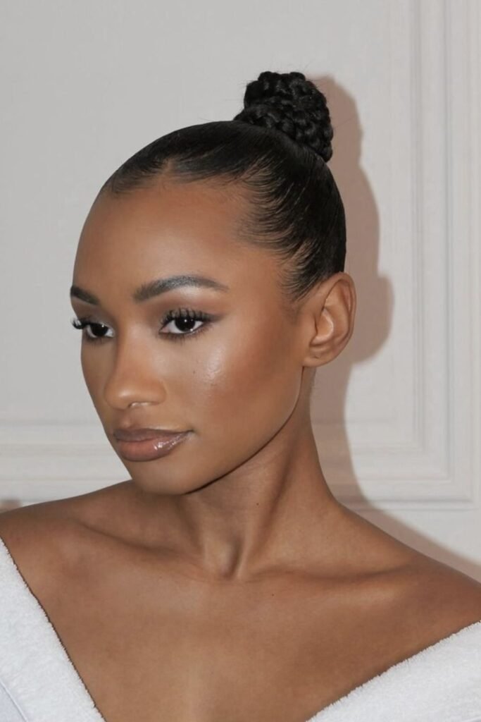 Polished Top Knot with Slick Sides