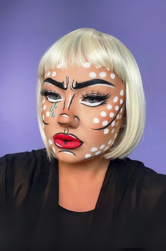 Pop Art Halloween Makeup