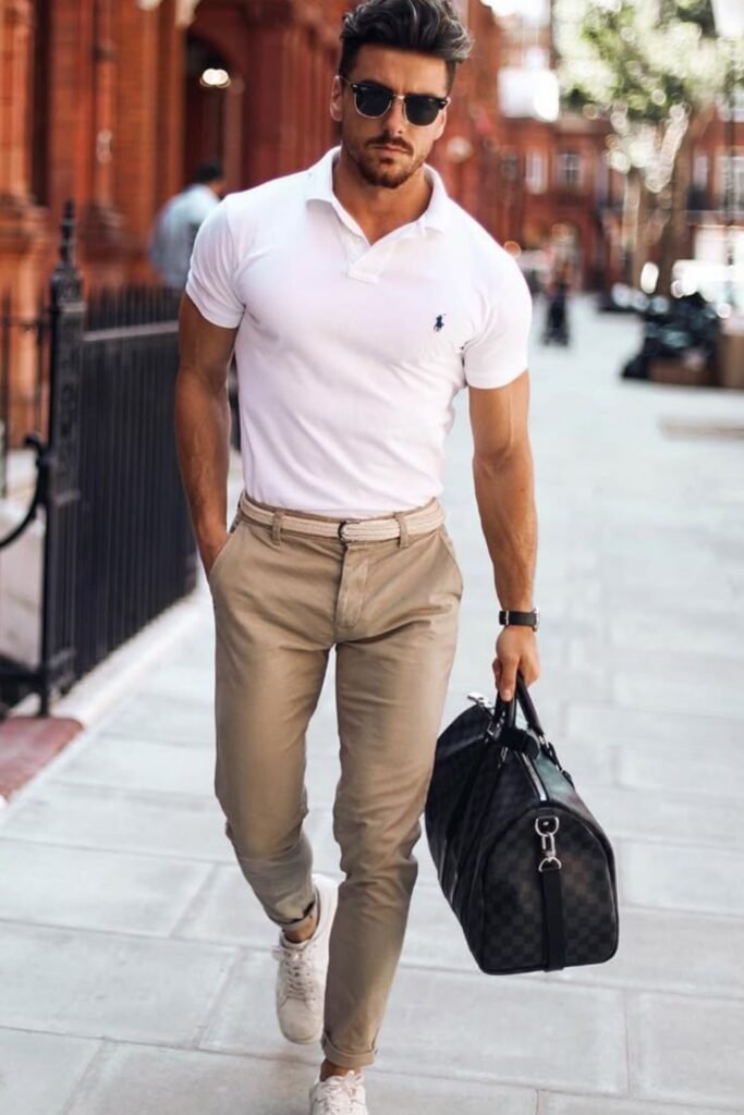 Preppy Style with Polo Shirt and Khakis