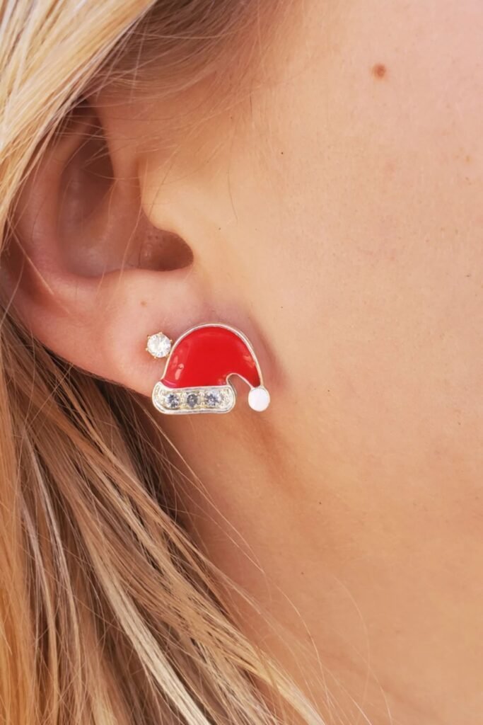 Santa Hat Stud Earrings