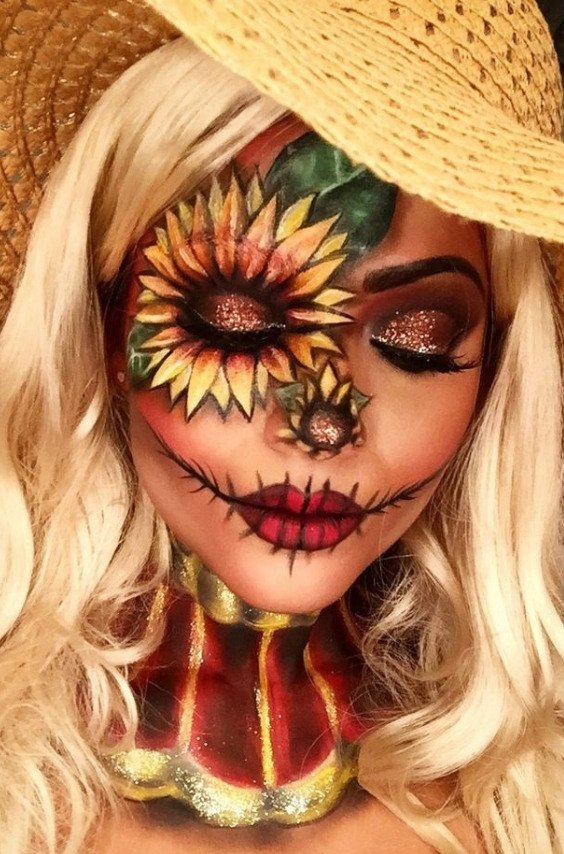 Sexy Scarecrow Halloween Makeup