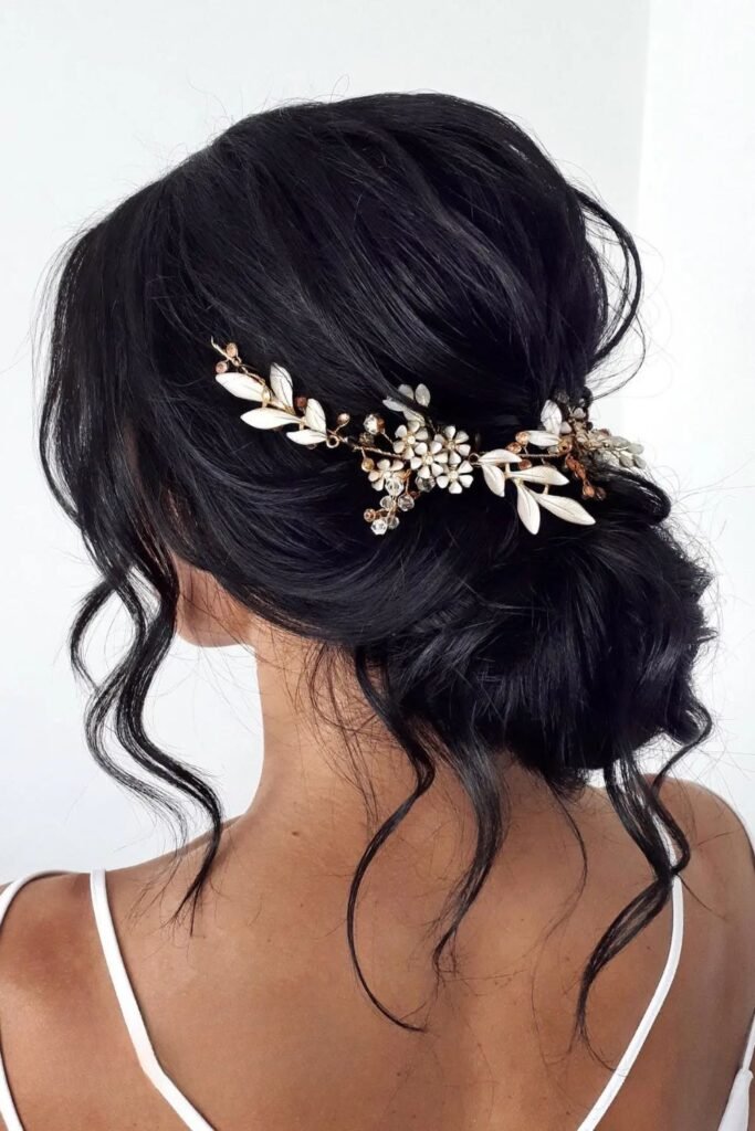 Side Bun with Braided Accent