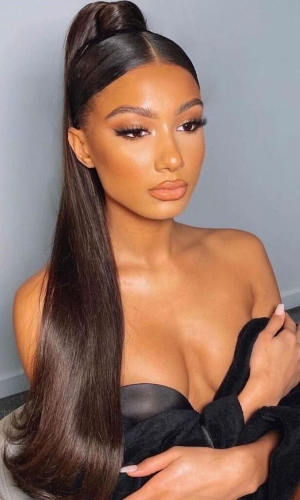 Sleek High Ponytail with Statement Clips