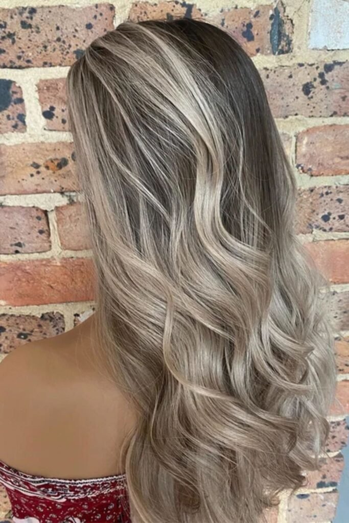 Soft Vanilla Latte Blonde Balayage