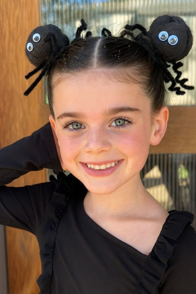 Space Buns with Spider Clips