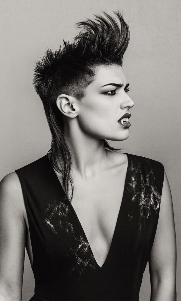 Spiky Faux Hawk with Fangs Vibe