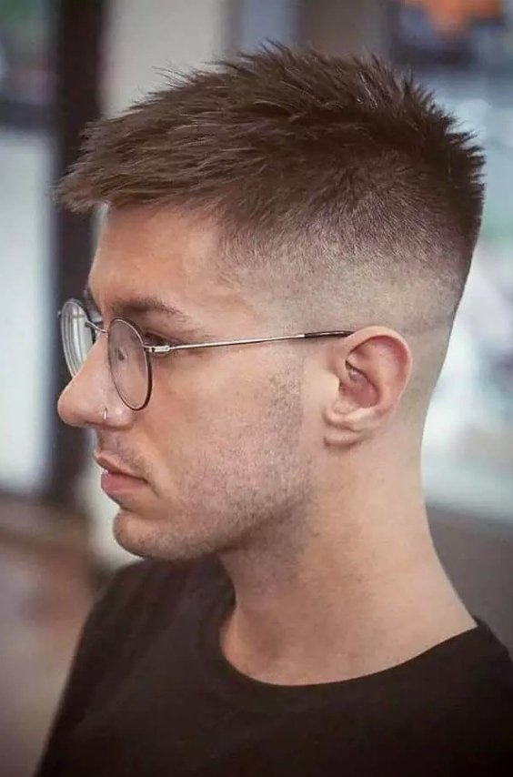 Spiky Hair with Mid Fade