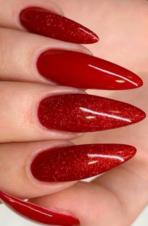 Stiletto Glitter Vampire Nails