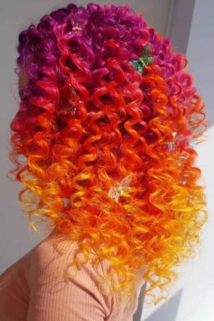 Sunset-Hued Curls