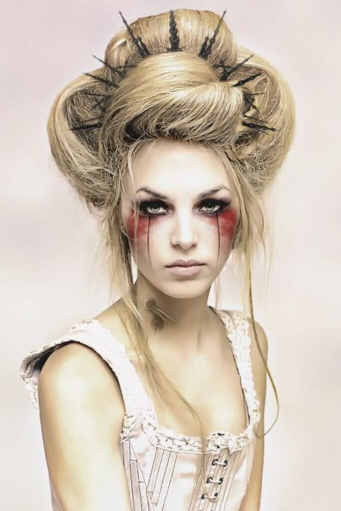Zombie Bride Messy Updo (1)