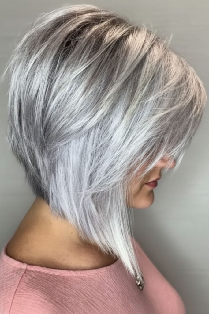 Angled Silver Bob