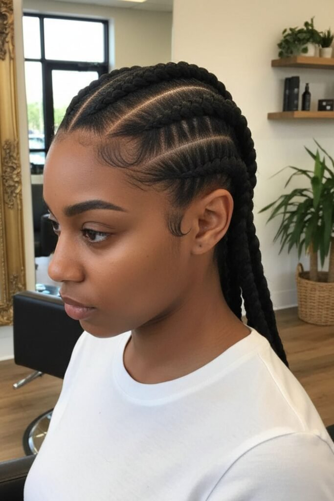 Bantu Knots With Zigzag Parts