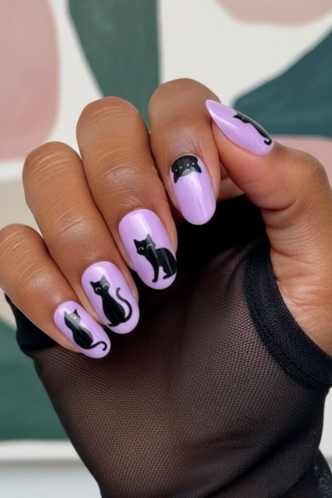 Black Cat Nail Art