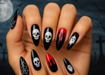 Black Halloween Nail Ideas