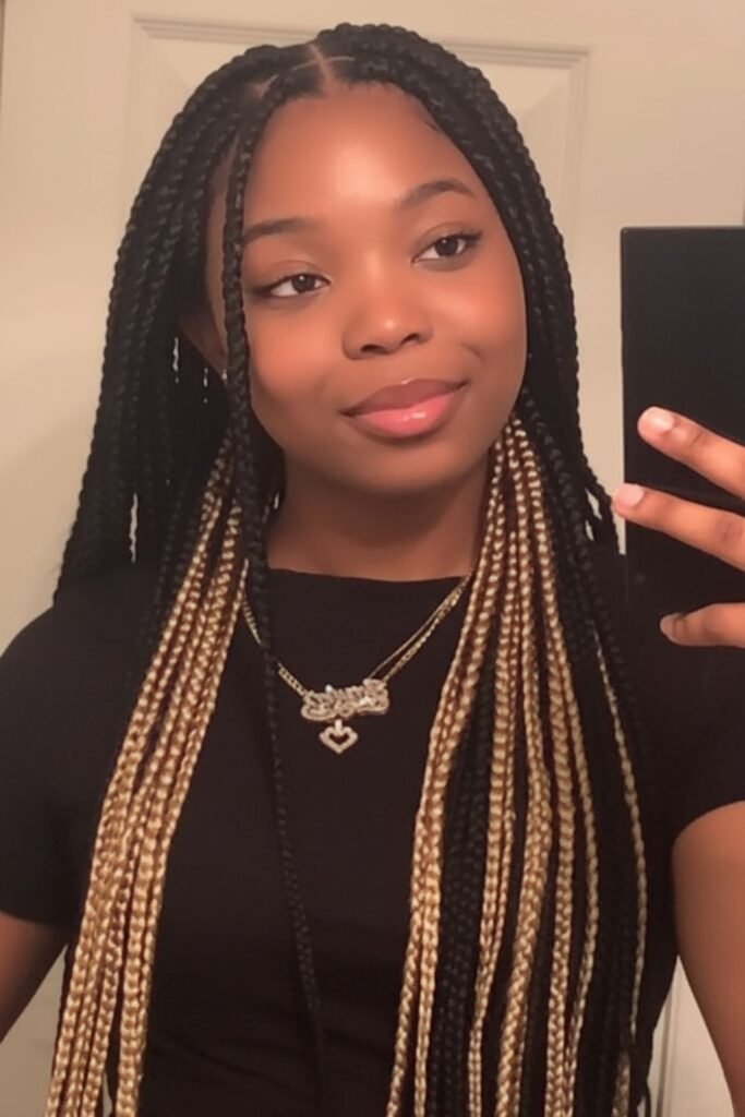 Blond Peekaboo Braids