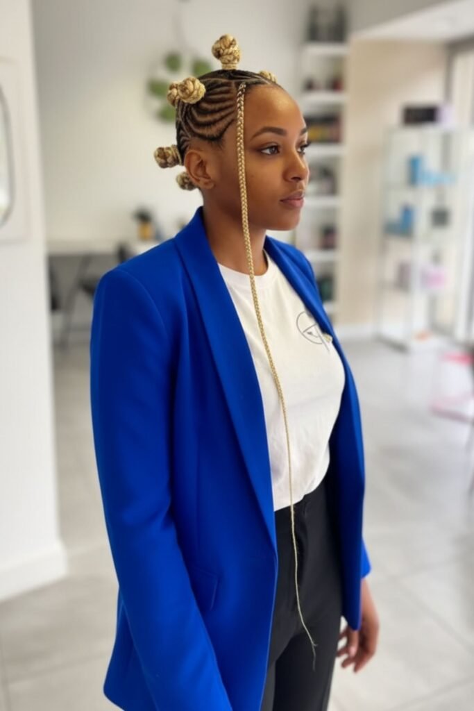 Blonde Knots With Stitch Braids