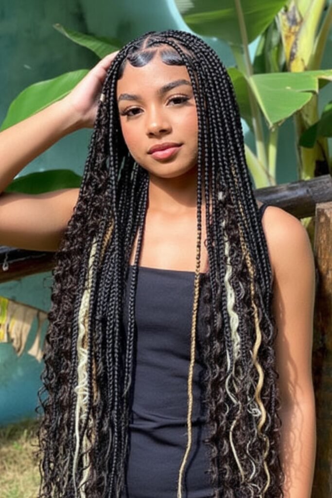 Blonde Peekaboo Braids