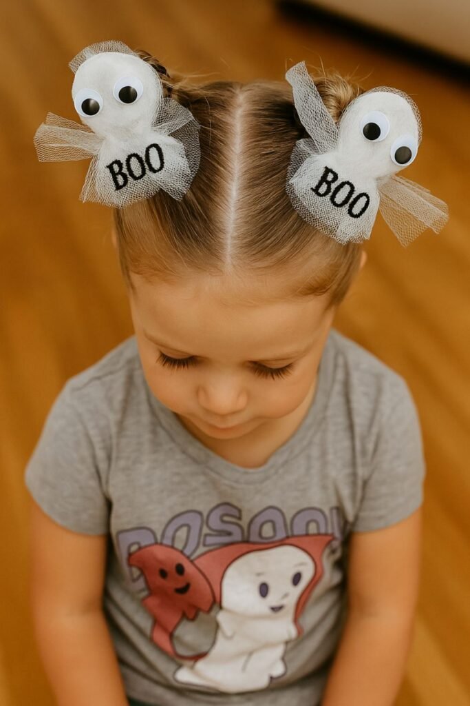 Boo Buns with Puffy Ghost Clips