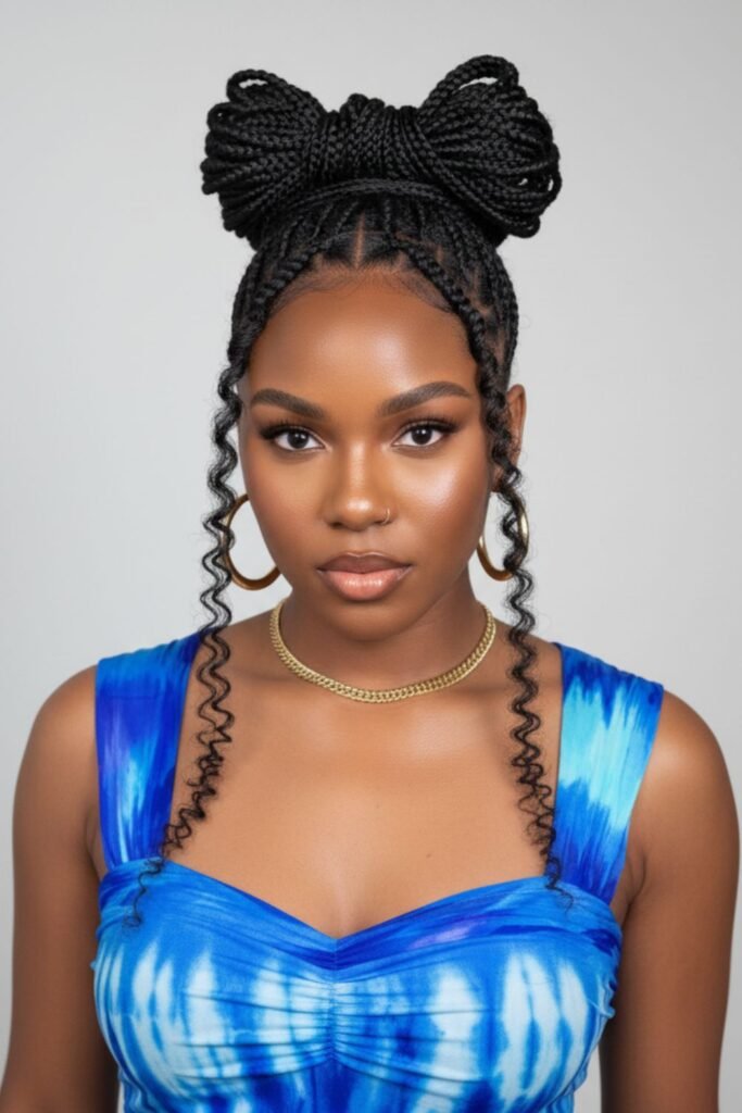 Bow Knotless Braids