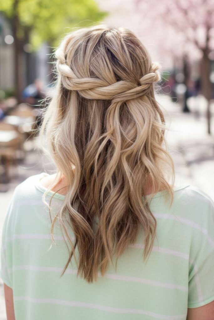 Braided Half-Up with Volume Crown