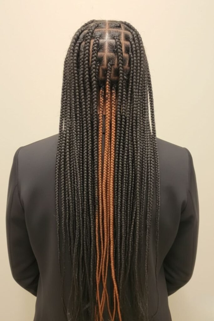 Brown Peekaboo Braids
