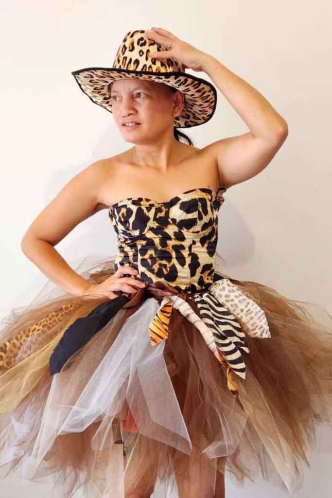 Cheetah Bodysuit With Tulle Skirt