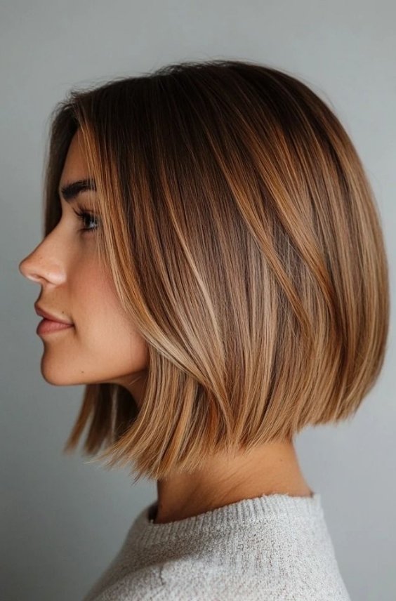 Chic Honey Blonde Lob