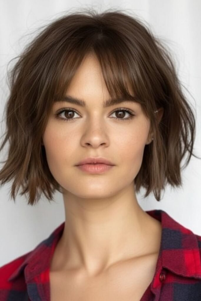 Chin-Length Bob with Bangs