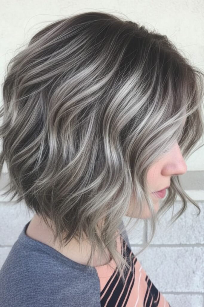 Choppy Ash Grey Bob