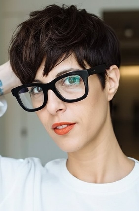 Choppy Brown Pixie