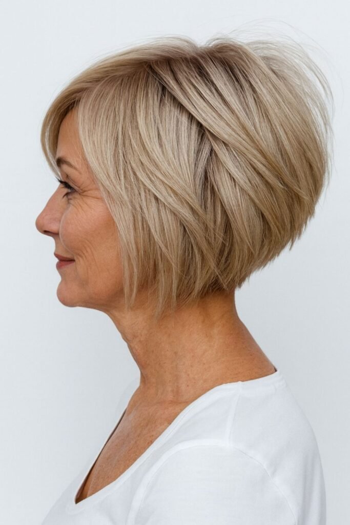 Classic Stacked Bob Haircut with Layers