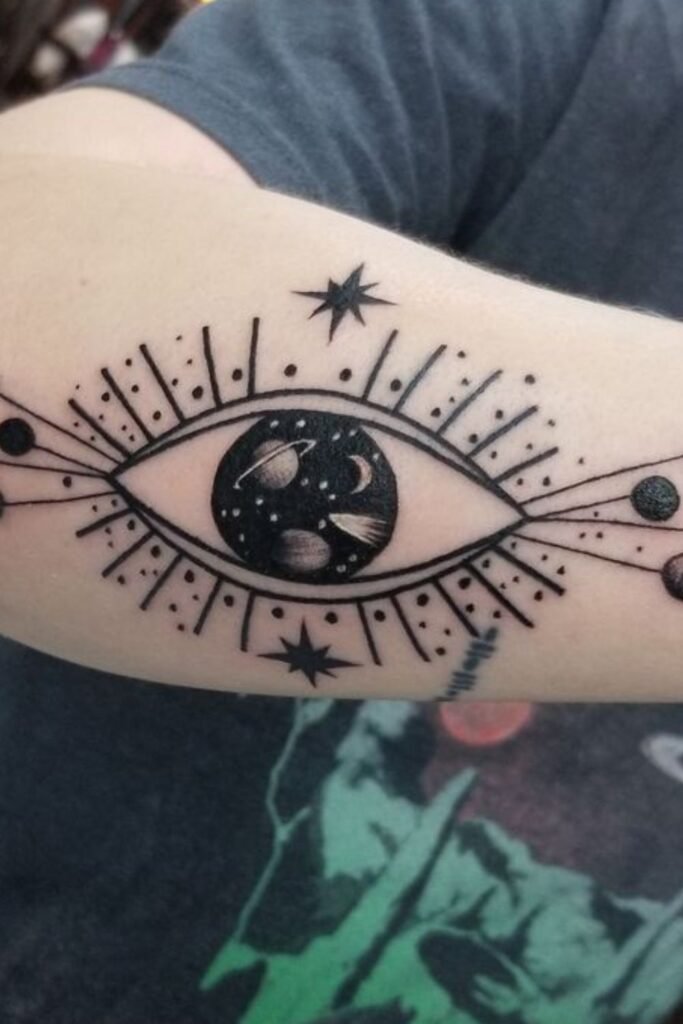 Cosmic Eye Surrounded By Stars