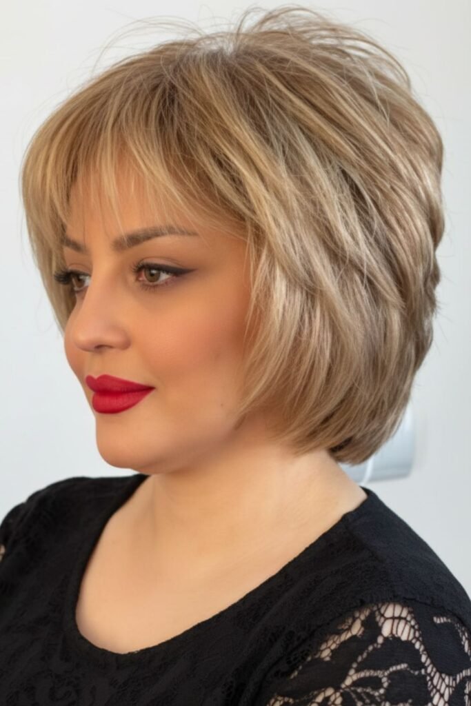 Feathered Chin-Length Bob