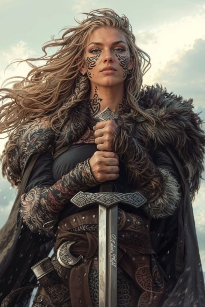 Fierce Viking Warrior Woman