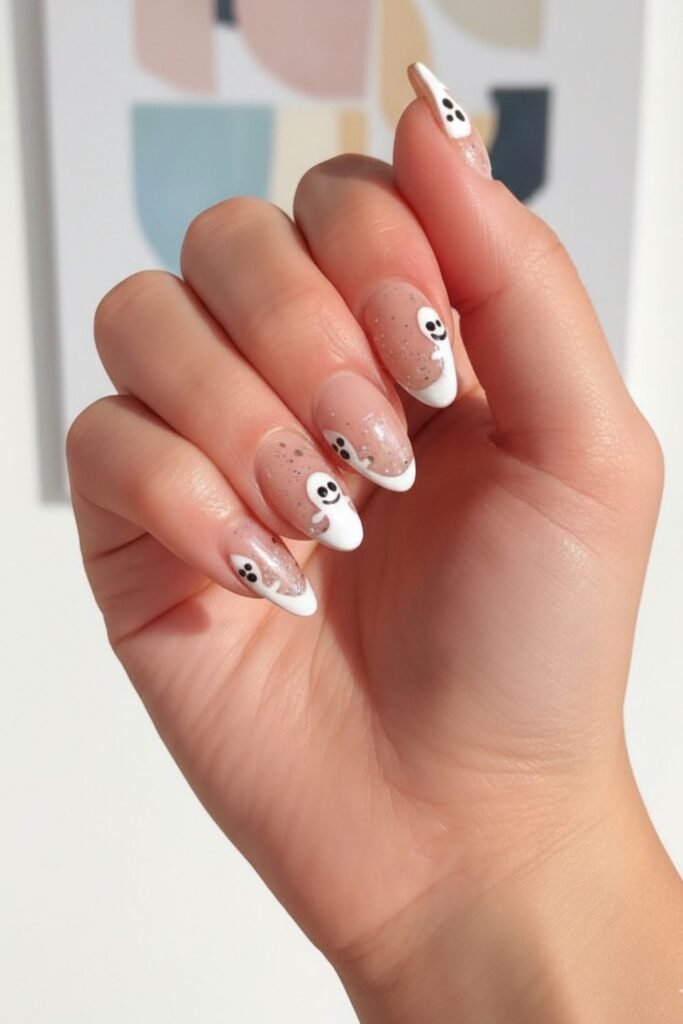 Ghost Tip French Nails