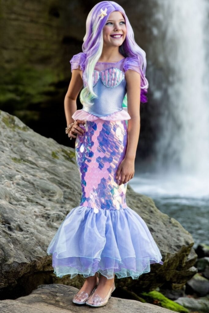 Girls Sparkling Mermaid Costume