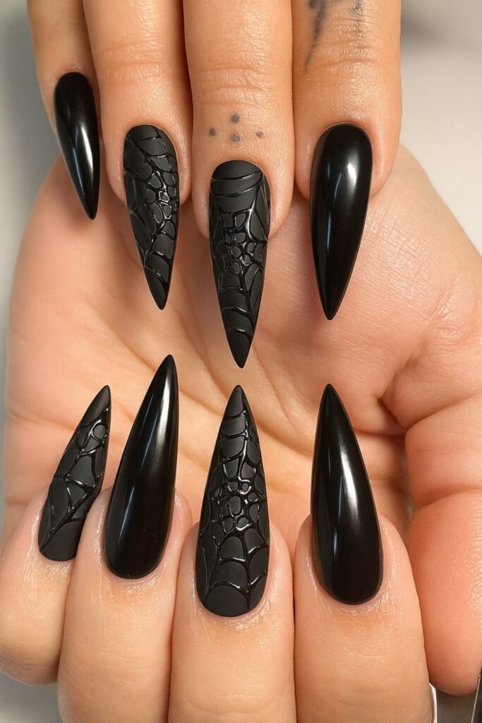Glossy Web Stiletto