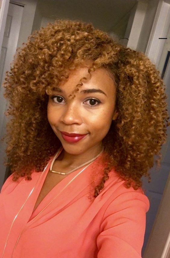 Honey Blonde on Black Hair