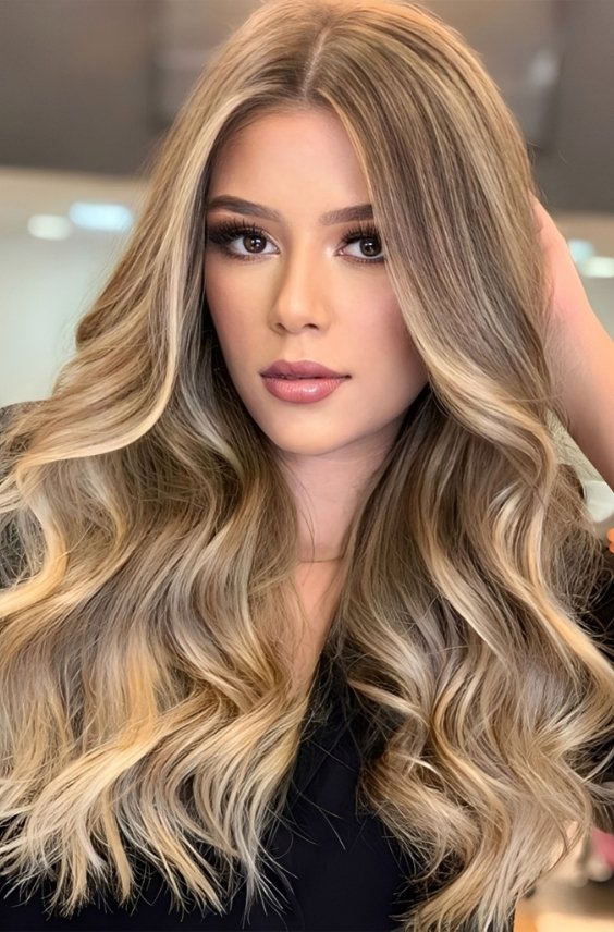 Honey Blonde with Face-Framing Highlights