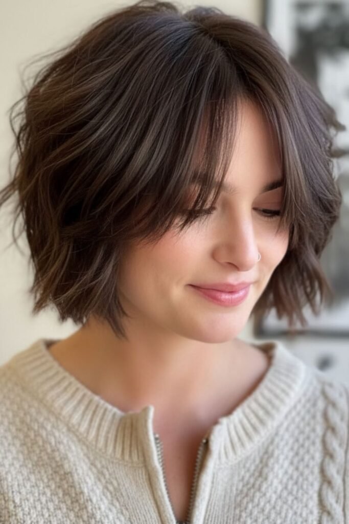 Layered Chin-Length Bob