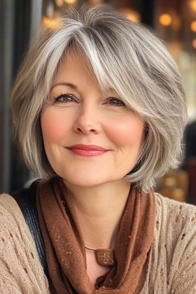 Layered Grey Bob